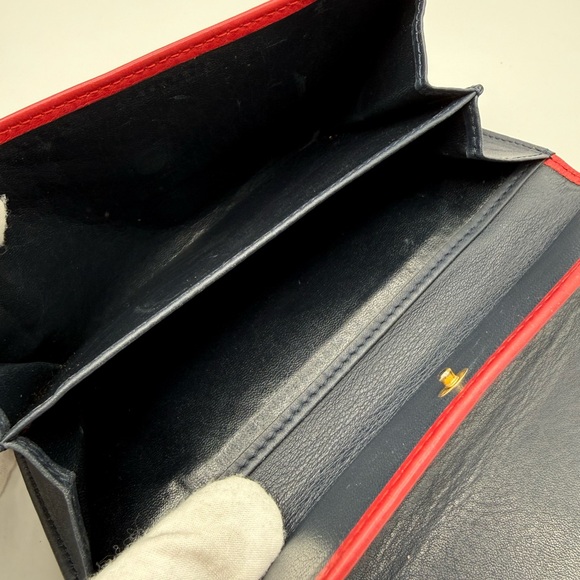 Vintage Christian Dior Double Flap Long Wallet with Unbranded Chain - Picture 14 of 17